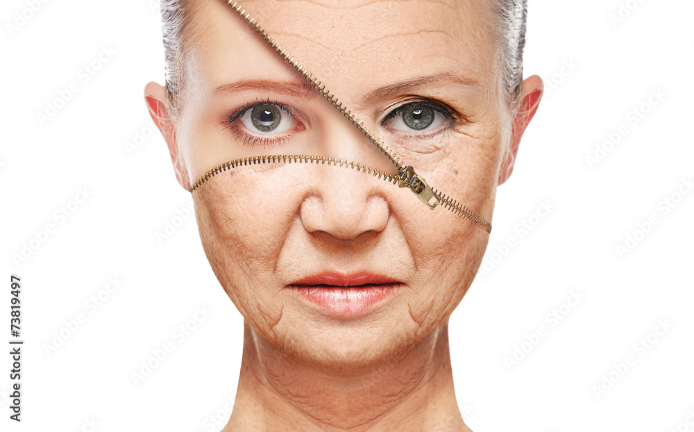 concept skin aging. anti-aging procedures, rejuvenation