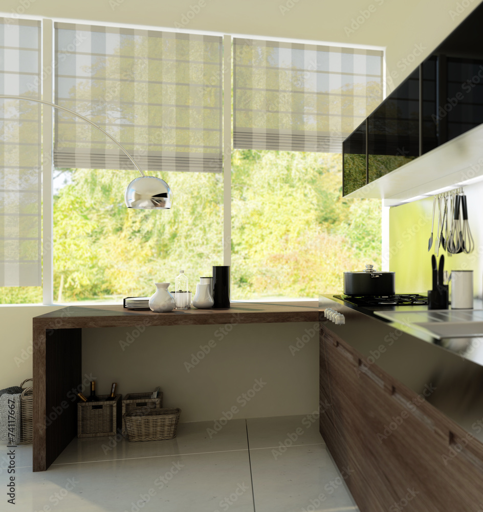 Küche in 3D (focus)