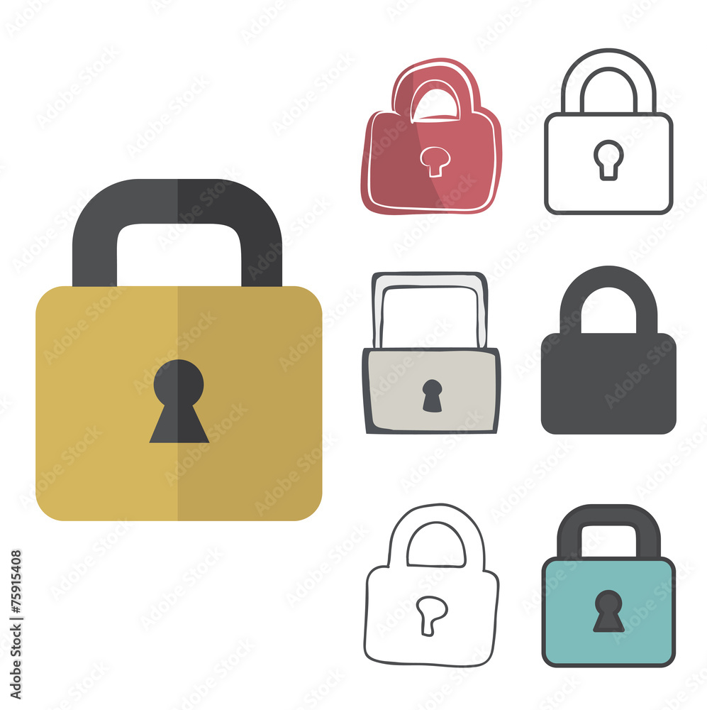 锁安全保护安全保险密码概念
