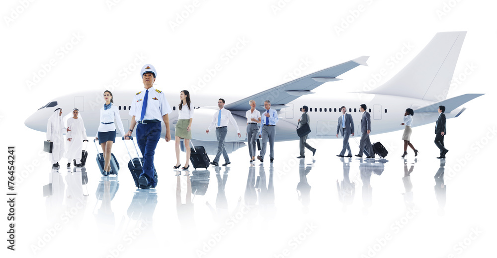 旅行商务客舱乘务员运输飞机概念