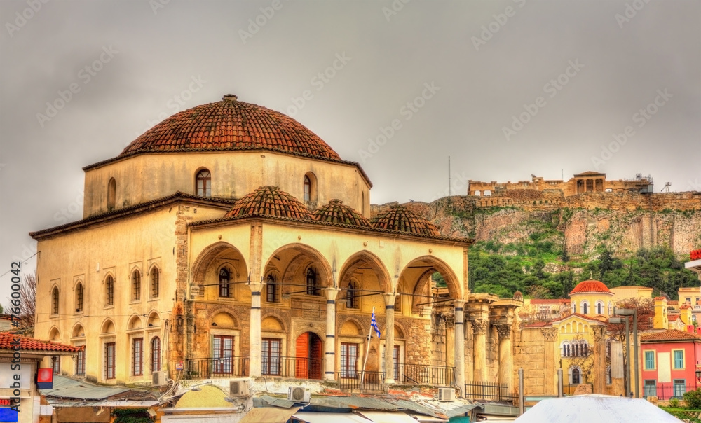 Tzistarakis清真寺和雅典卫城-希腊
