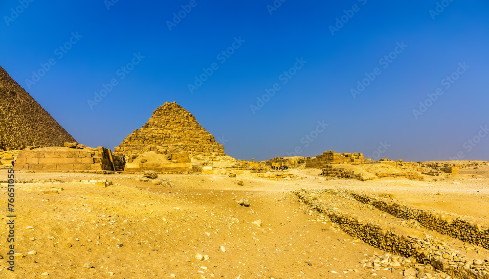 View of the Pyramid of Henutsen (G1-c) in Giza - Egypt