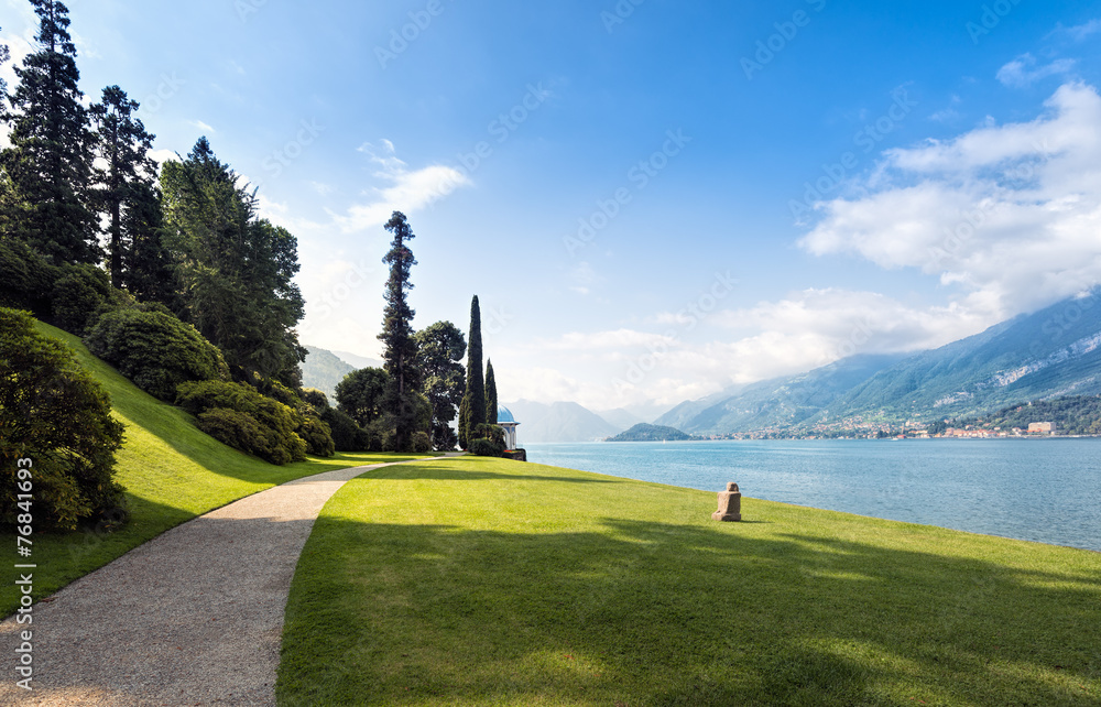 Villa Melzi，Bellagio，Lake Como的花园美景