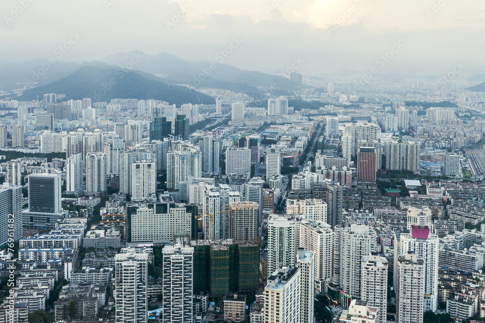 天际线，深圳现代城市景观