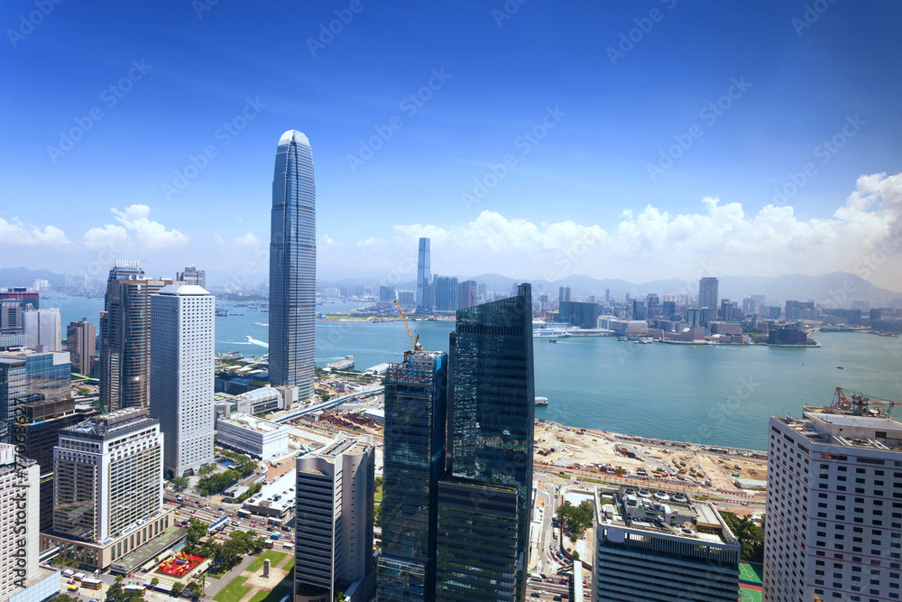 天际线，现代城市香港的城市景观。