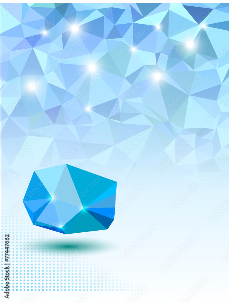 蓝色抽象三维商业设计插图
