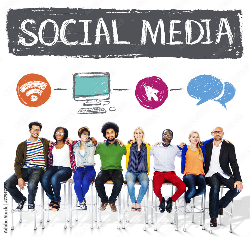 社交媒体连接通信技术网络概念