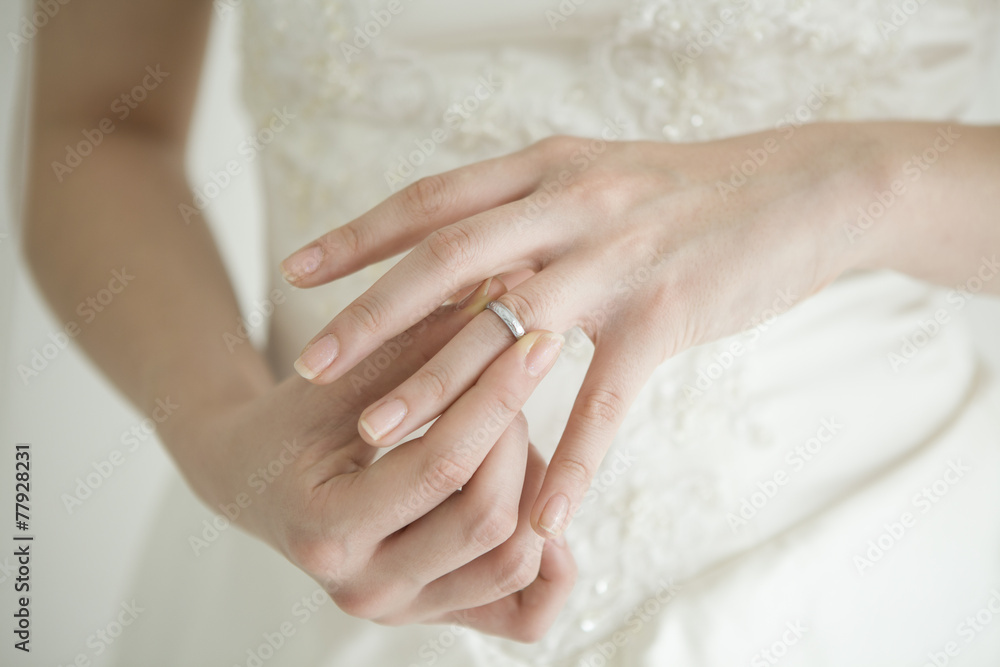 新娘有结婚戒指