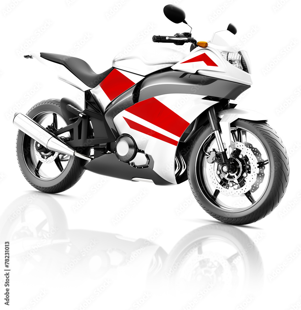 摩托车摩托车骑行骑手当代红色概念