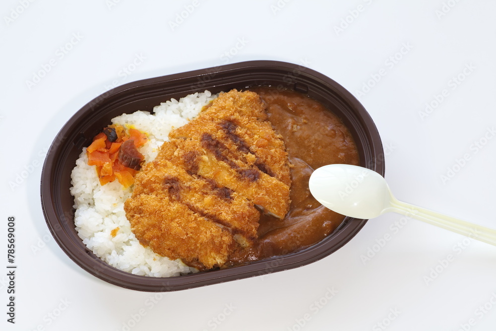 日本传统美食咖喱饭炒猪肉