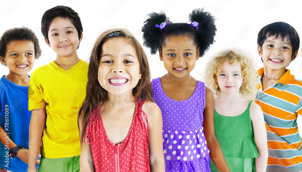 儿童儿童幸福多民族欢乐观