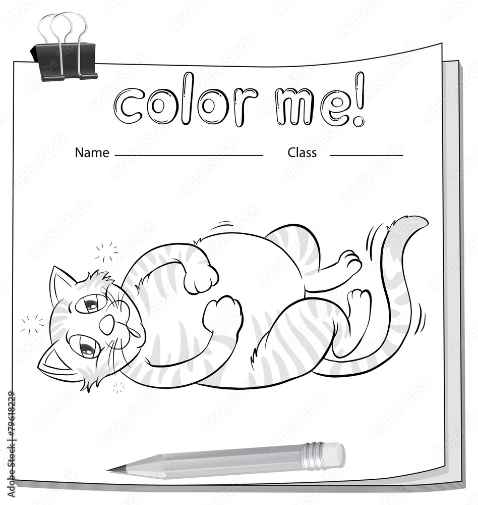 用猫和铅笔给工作表上色