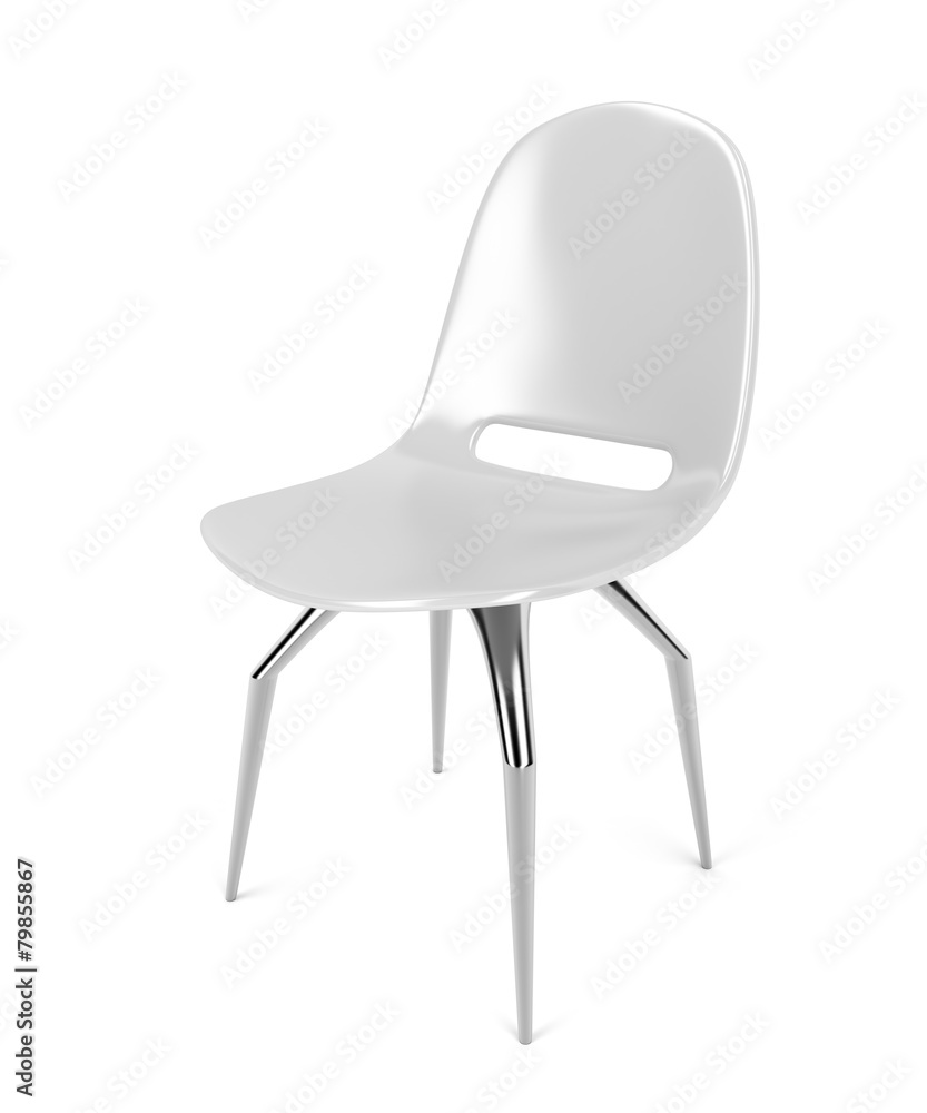白色塑料椅子