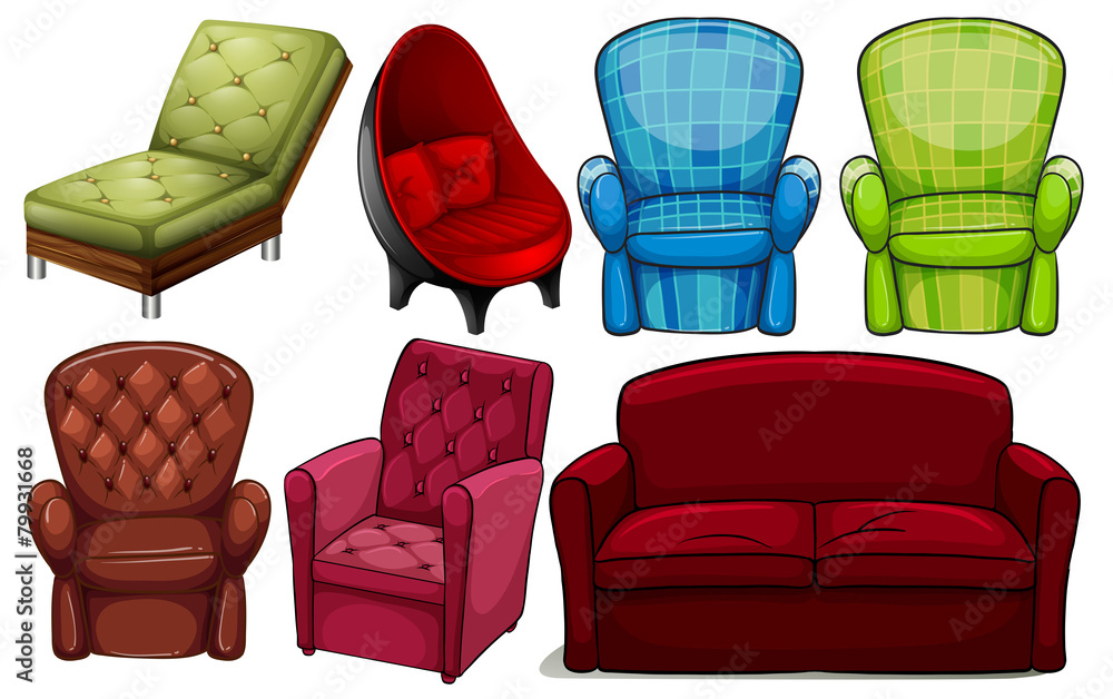Group of chair furnitures