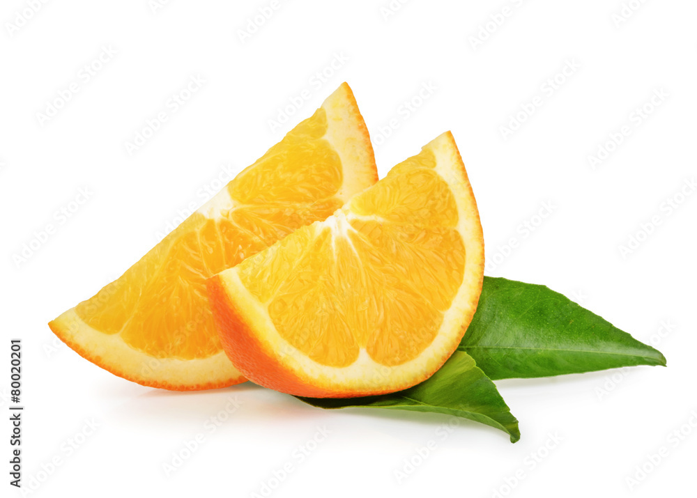 隔离的橙色水果