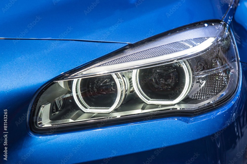 Close up of modern Car Head light