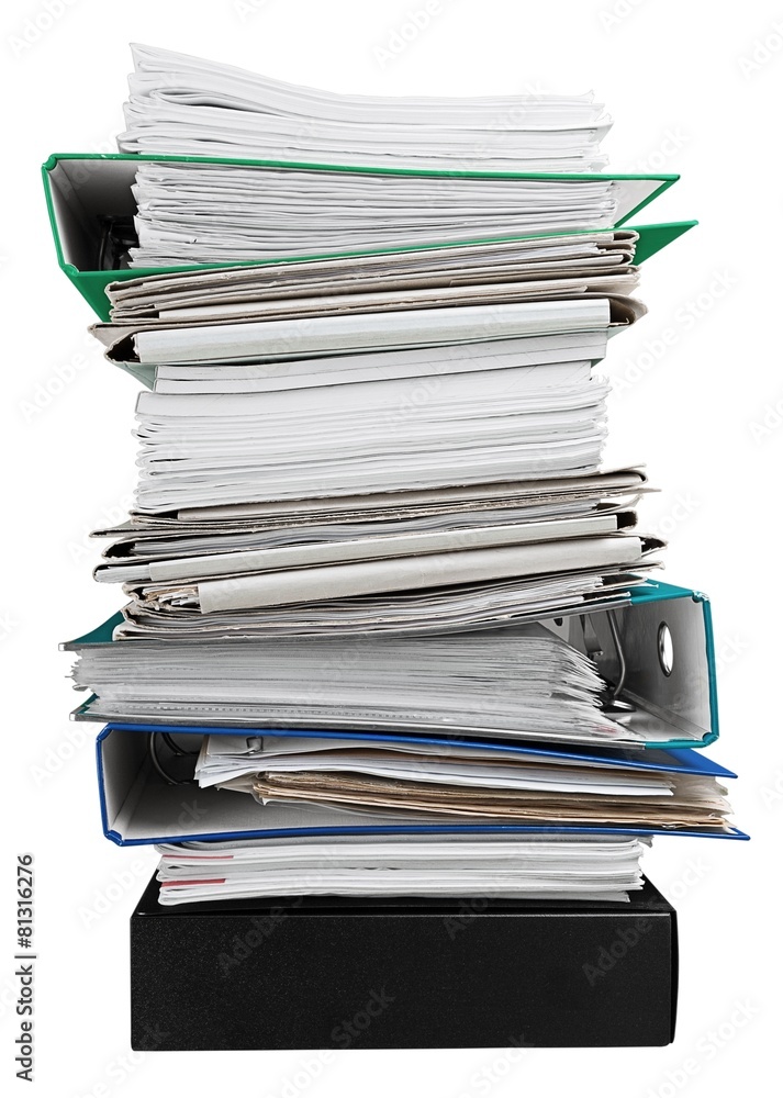 File. Pile of accumulated paperwork