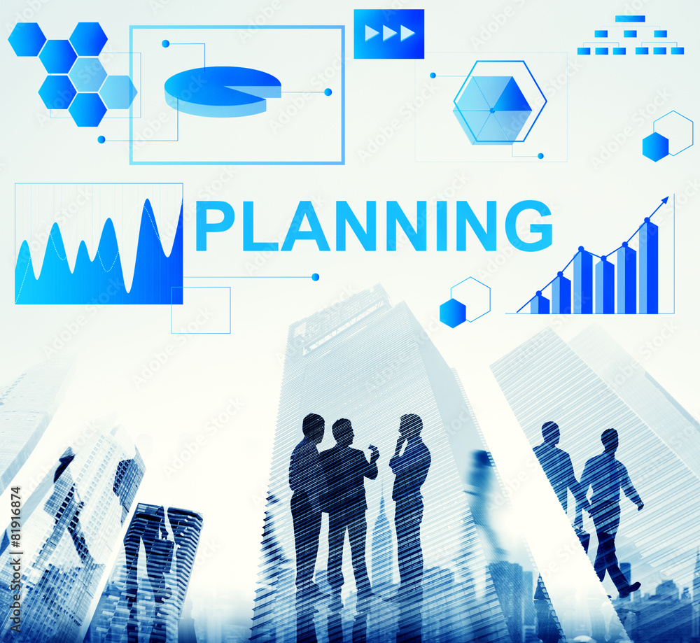 规划统计金融营销增长数据概念
