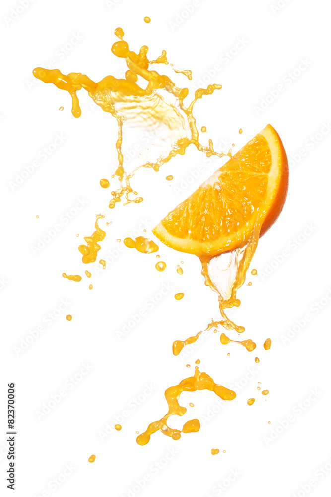 橙色飞溅