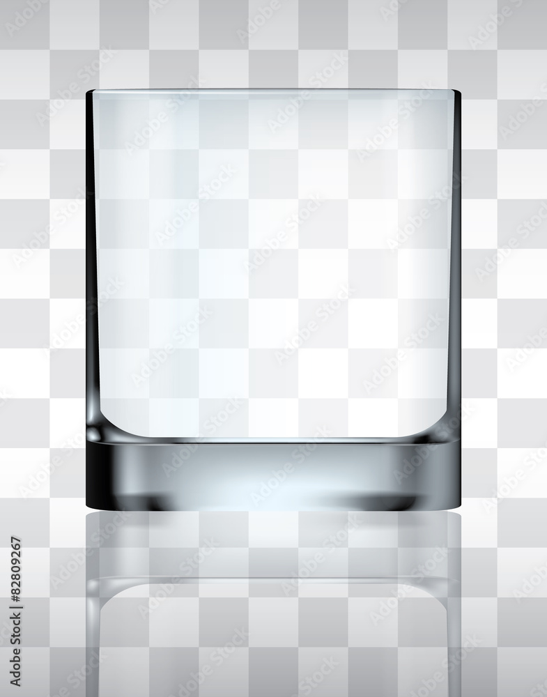 空的饮用玻璃透明矢量
