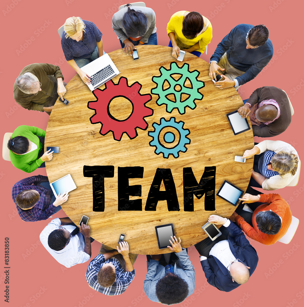 团队合作-团队协作-连接-协作概念
