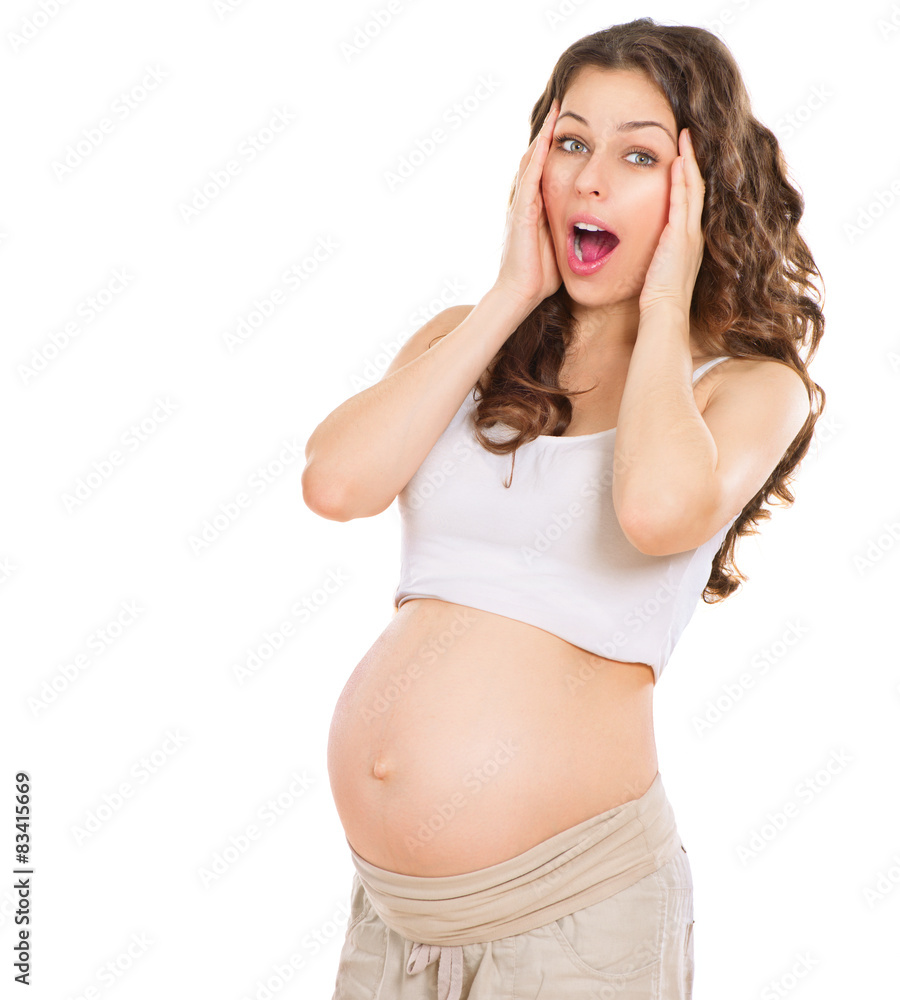 意外怀孕的女人。怀孕概念