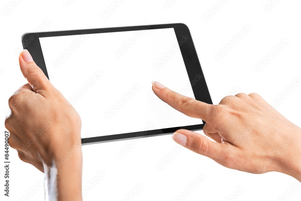 手握，手握，平板电脑。