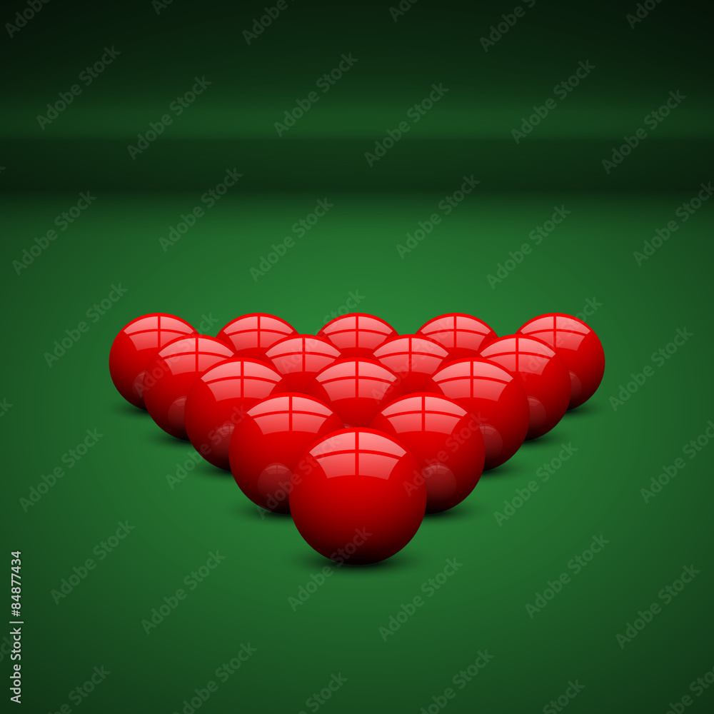 Snooker ball on snooker table.vector