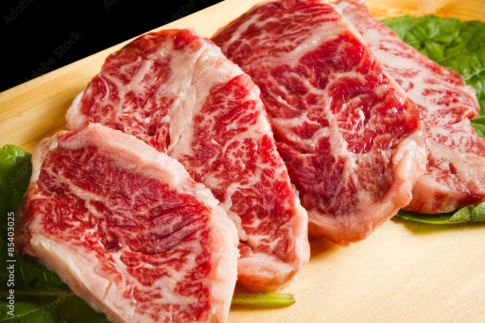 高級和牛盛り合わせ　 Japanese beef　aitchbone