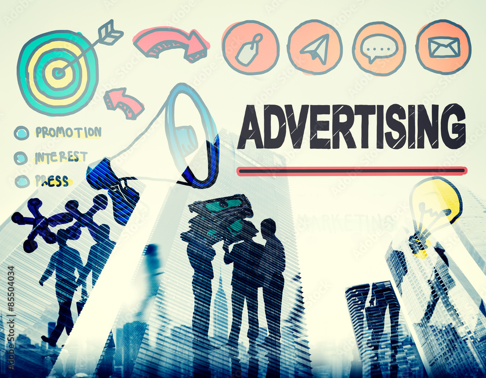 广告商业网络营销购物概念