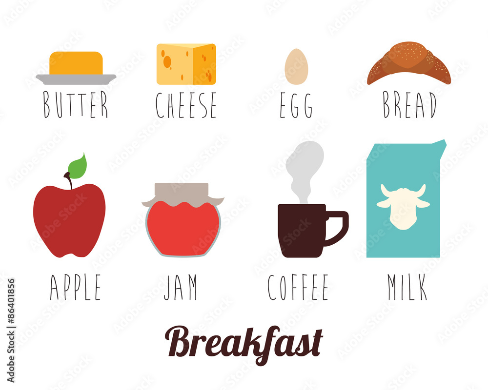 早餐数字设计。