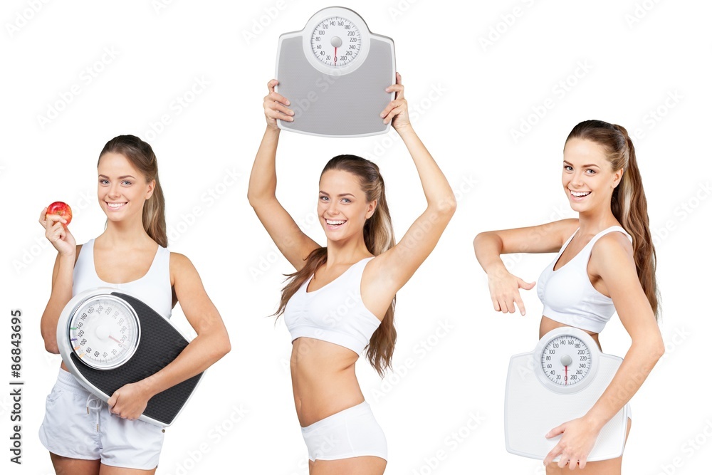节食，女性，锻炼。