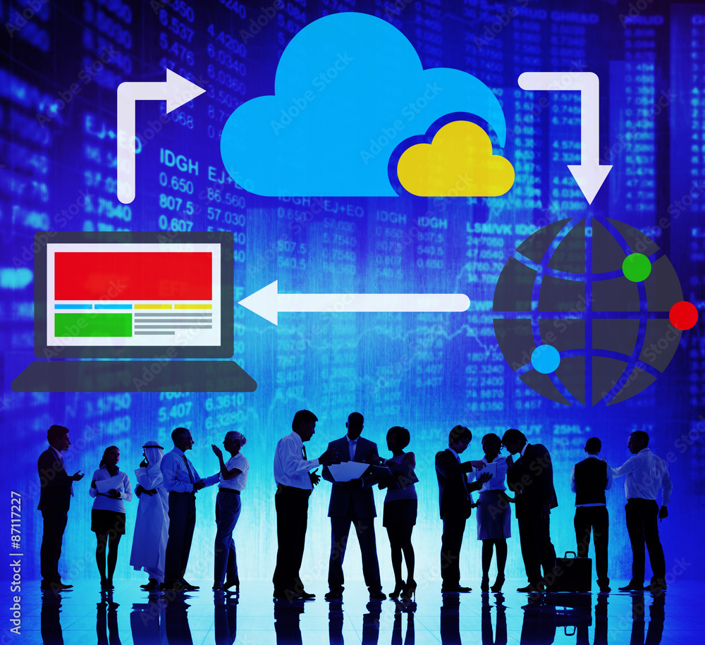 Cloud Computing Data Information Network Concept