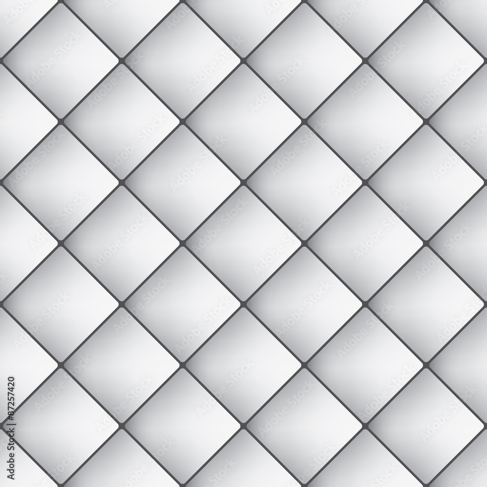 Seamless grey diamond tiles pattern, vector wallpaper