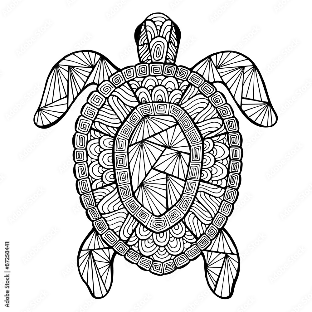 样式化矢量乌龟，zentangle