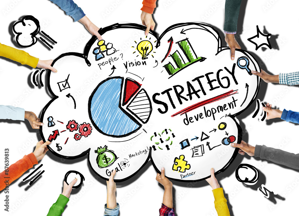 战略发展目标营销愿景规划手概念