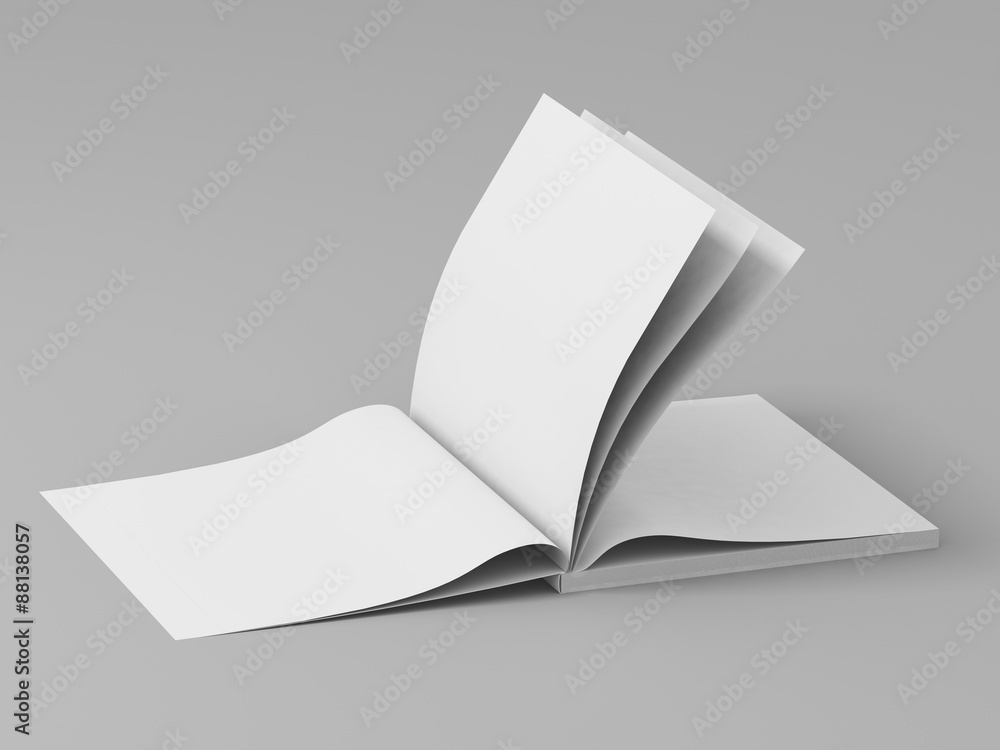 Libro pagine bianche sfogliate