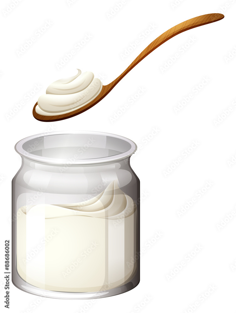 白色酸奶或奶油