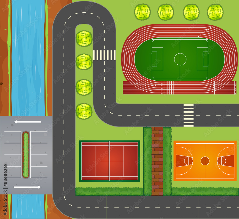 道路和体育设施
