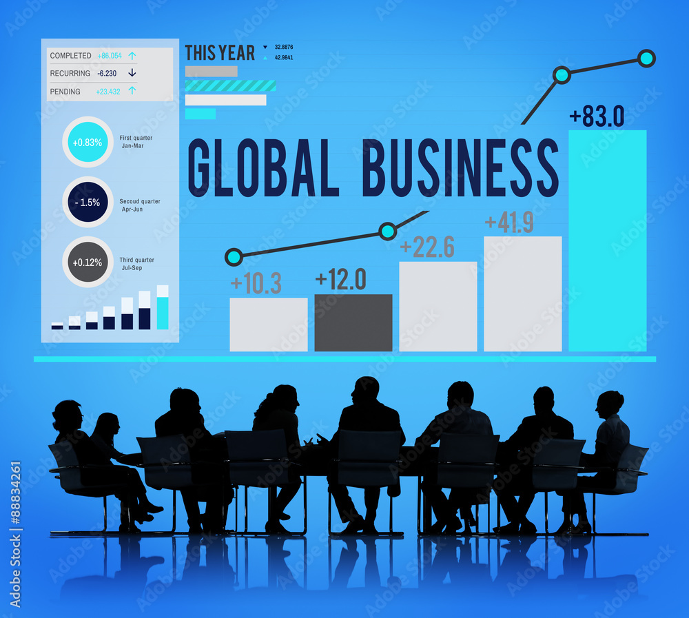 全球业务数据分析统计概念