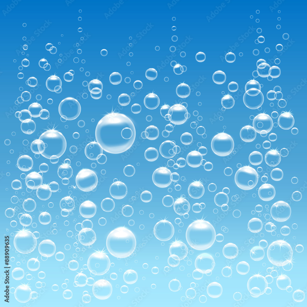 水下孤立气泡矢量图
