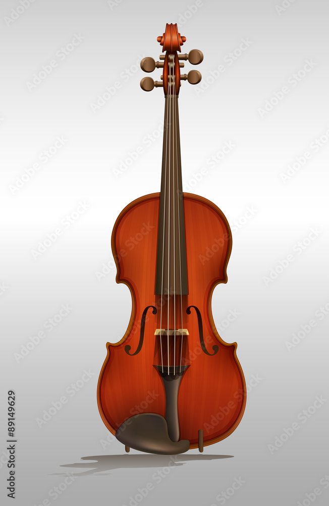 灰色木制小提琴
