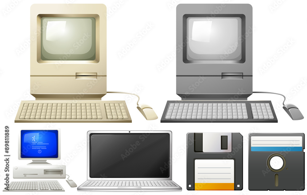 带显示器和键盘的个人电脑