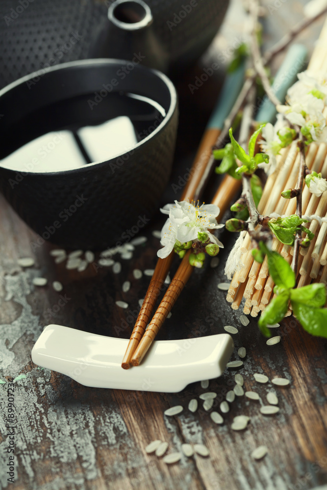 中国茶具和筷子