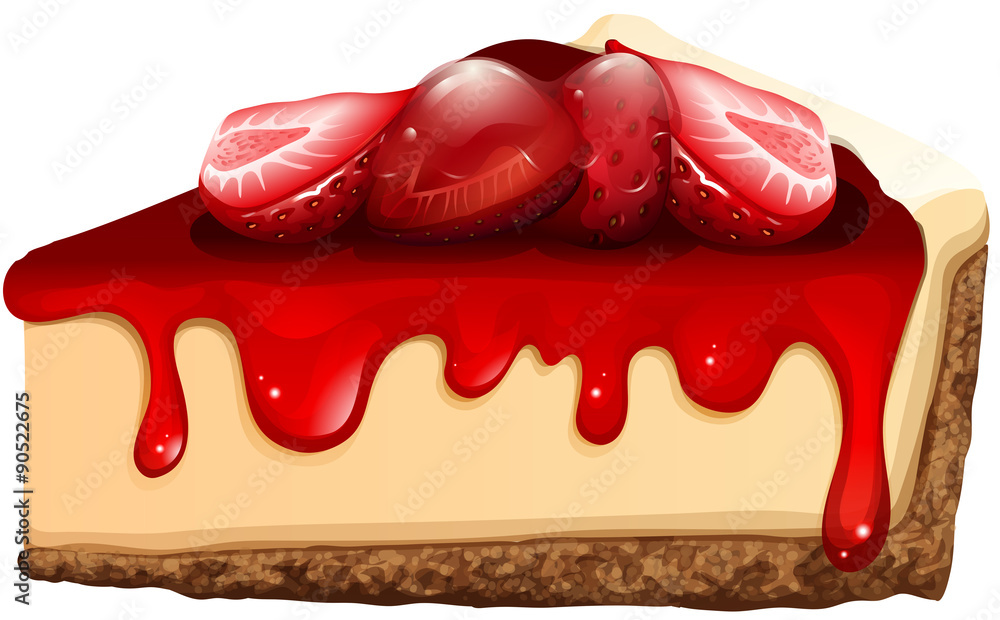 草莓芝士蛋糕配果酱