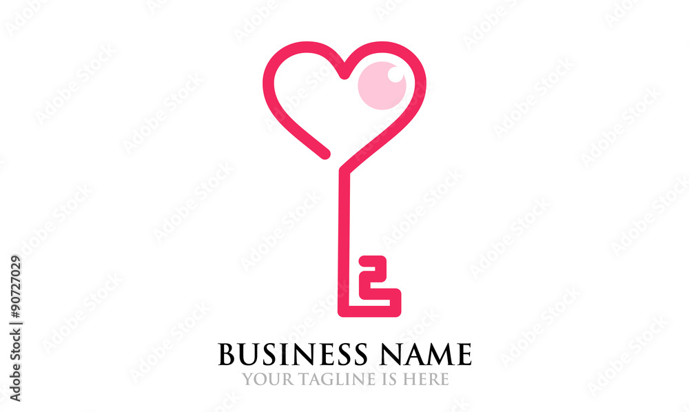 Key of Love - Simple Pink Logo