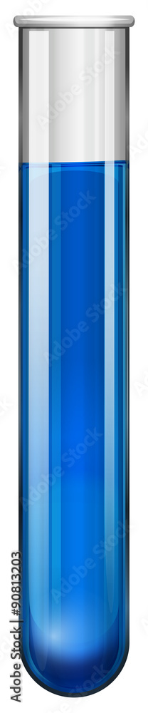 Blue liquid in test tube
