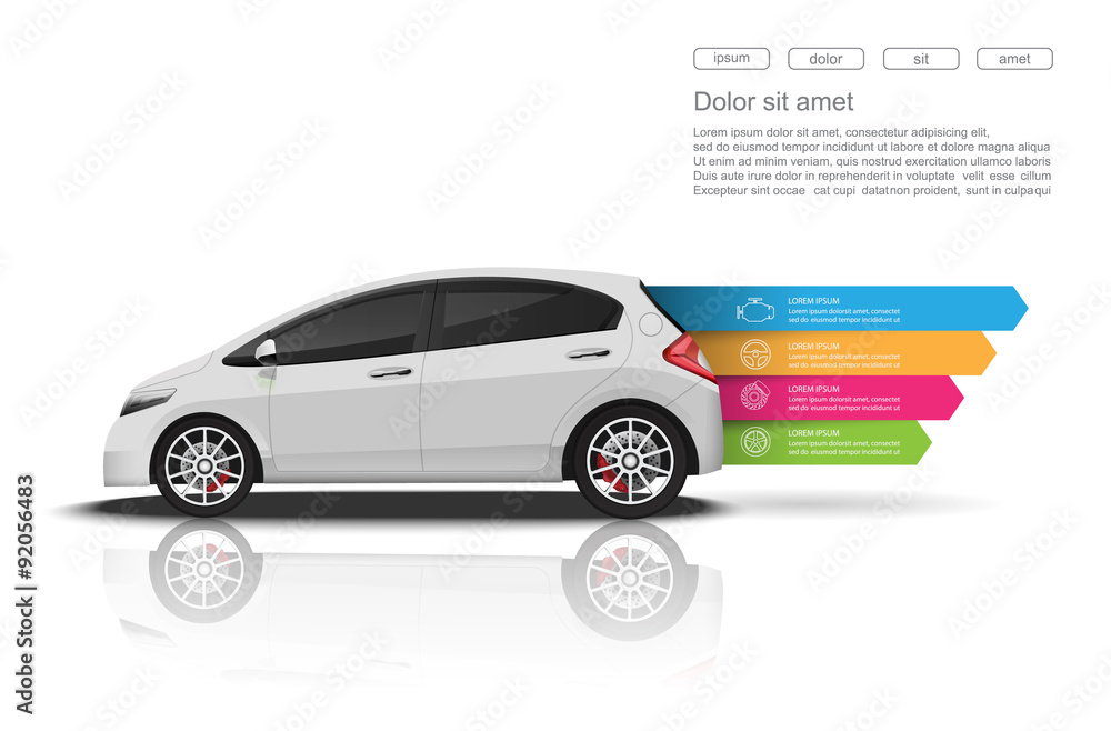 汽车信息图形设计.vvector