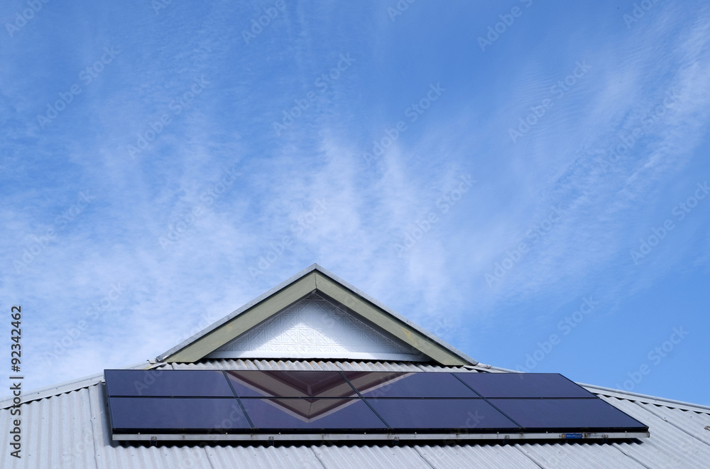 Solar panel on home roof