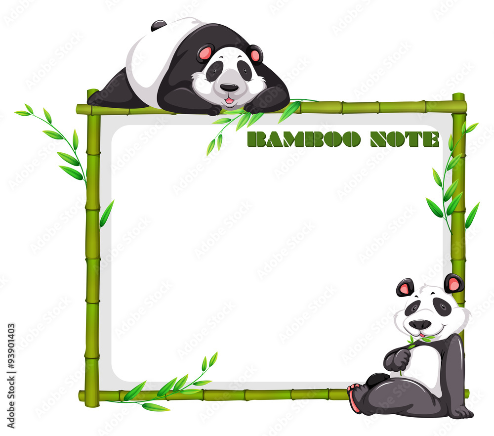 竹子和熊猫的边界设计